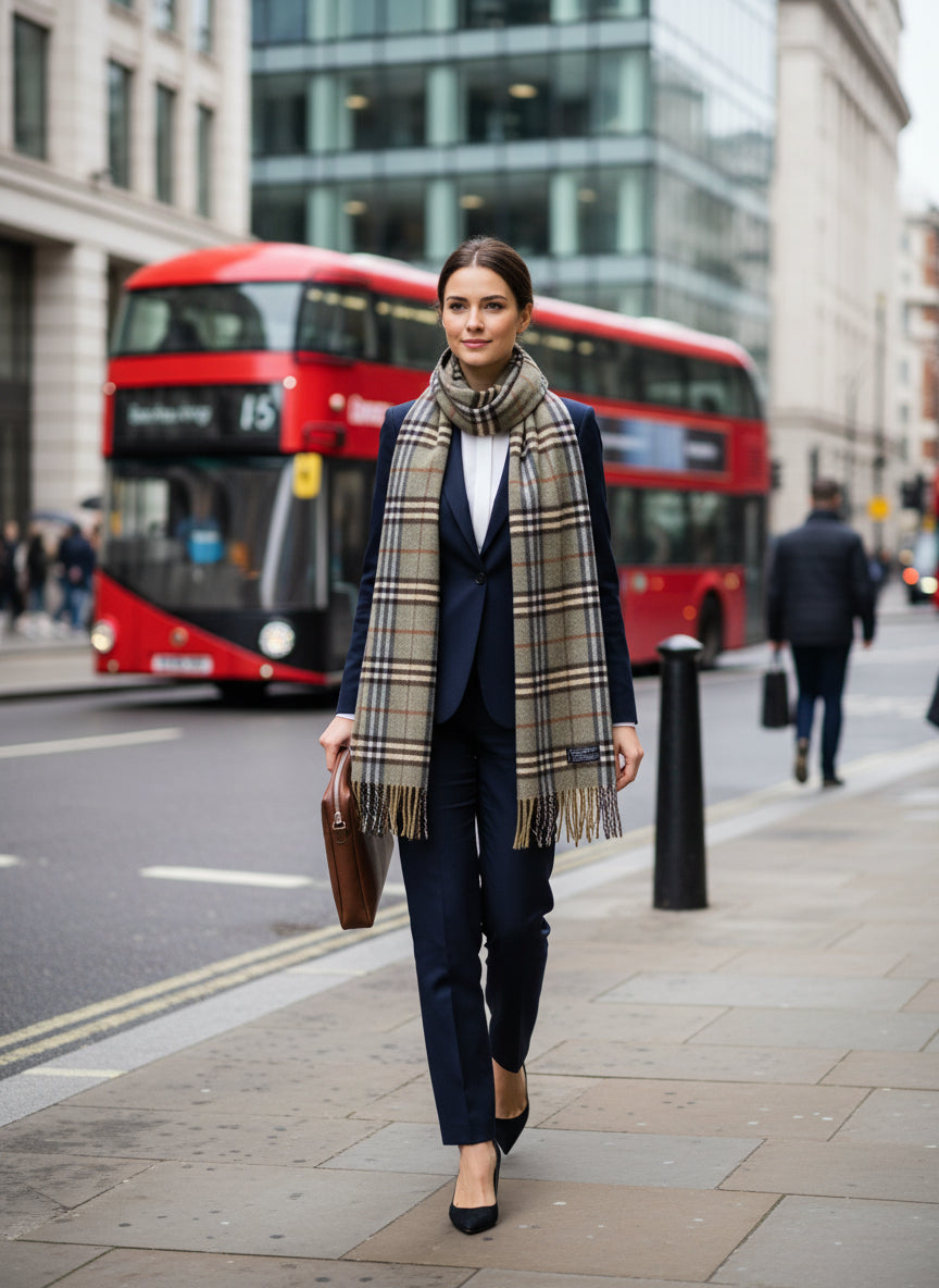 Burberry Nova check Scarf (Beige)